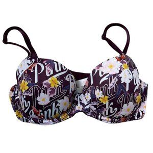 PINK by Victoria’s Secret Wear Everywhere Lightly Lined Bra 32C Logo Spellout